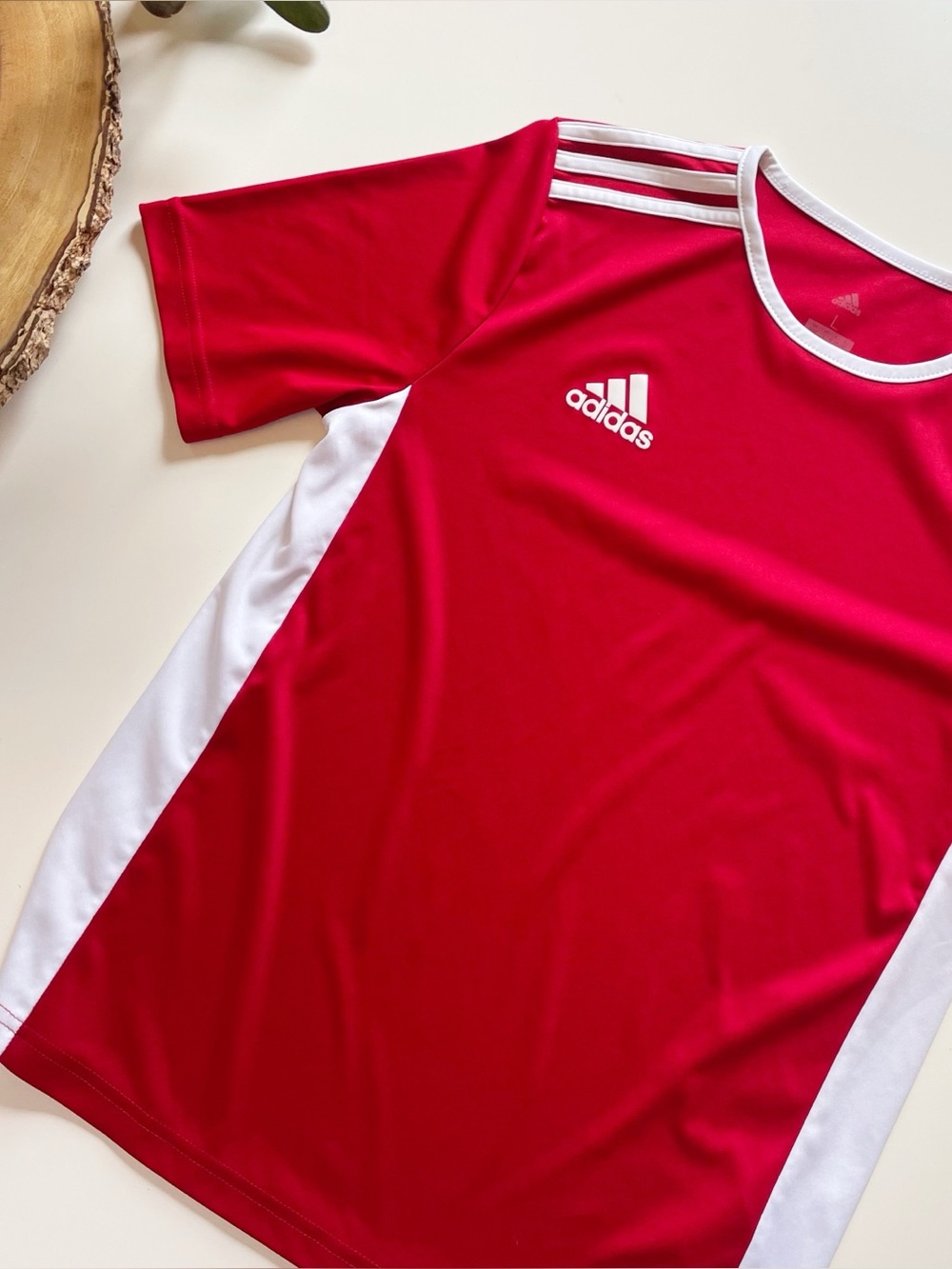 Adidas Red Climate Soccer Jersey | Kids Large